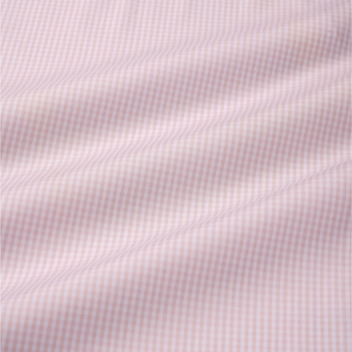 Pale Pink & White Tailored Fit Double Cuff Essential Gingham Formal Shirt