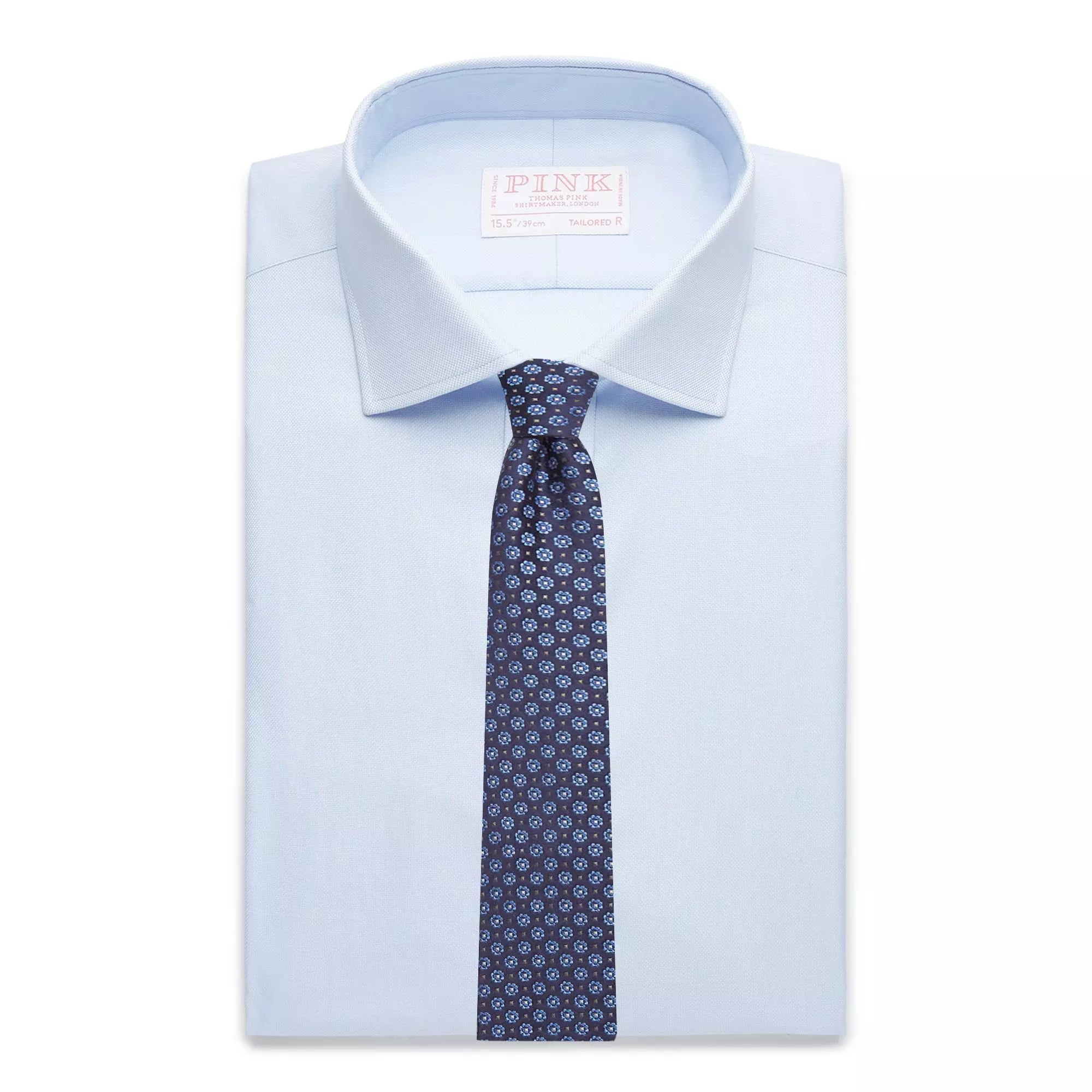 Pale Blue Tailored Fit Royal Oxford Formal Shirt