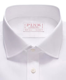 White Tailored Fit Double Cuff Ramses Poplin Formal Shirt