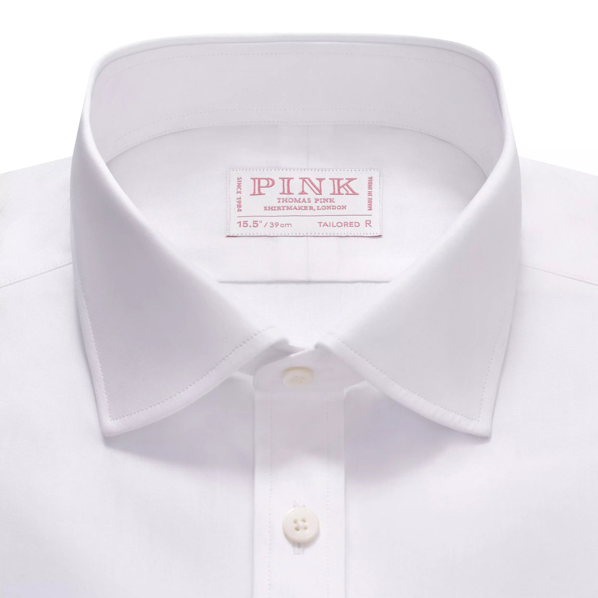 White Tailored Fit Double Cuff Ramses Poplin Formal Shirt