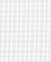 Beige & White Slim Fit Shadow Casual Check Formal Shirt
