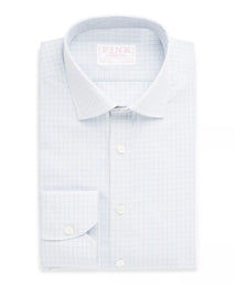 Blue & Brown Classic Fit Alumo Grid Check Formal Shirt
