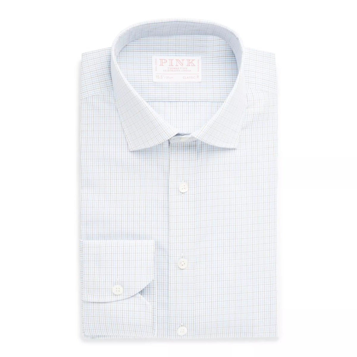 Blue & Brown Classic Fit Alumo Grid Check Formal Shirt