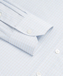 Blue & Brown Classic Fit Alumo Grid Check Formal Shirt