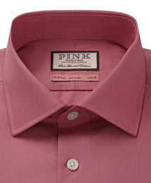 Pink Classic Fit Plain Cotton Formal Shirt