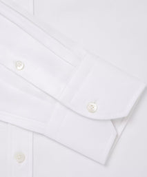 White Tailored Fit Twill Formal Shirt