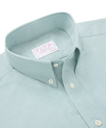 Teal Green Tailored Fit Button Down Smart Casual American Oxford Shirt