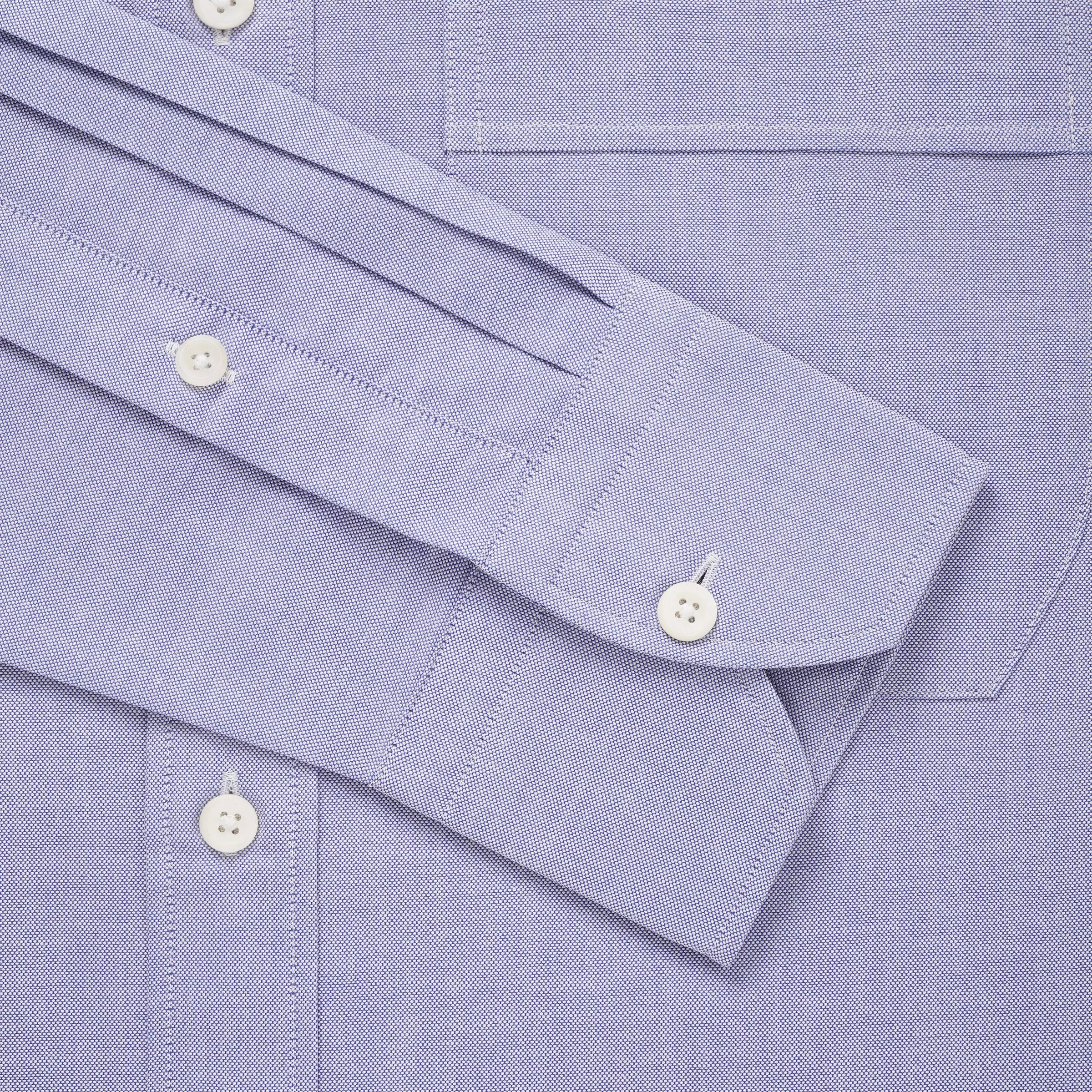 Blue Slim Fit Smart Casual Open Weave Oxford Shirt