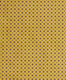 Yellow & Blue Small Biscuit Motif Silk Printed Pocket Square